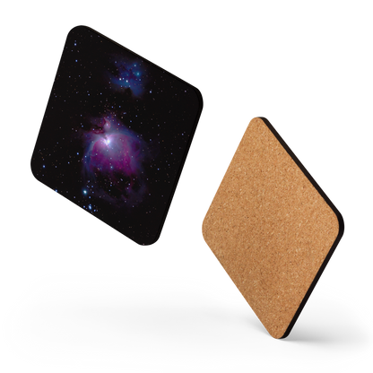 Orion Nebula Cosmic Coaster with Cork Backing