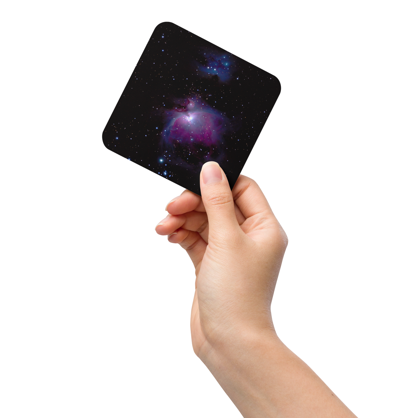 Orion Nebula Cosmic Coaster with Cork Backing