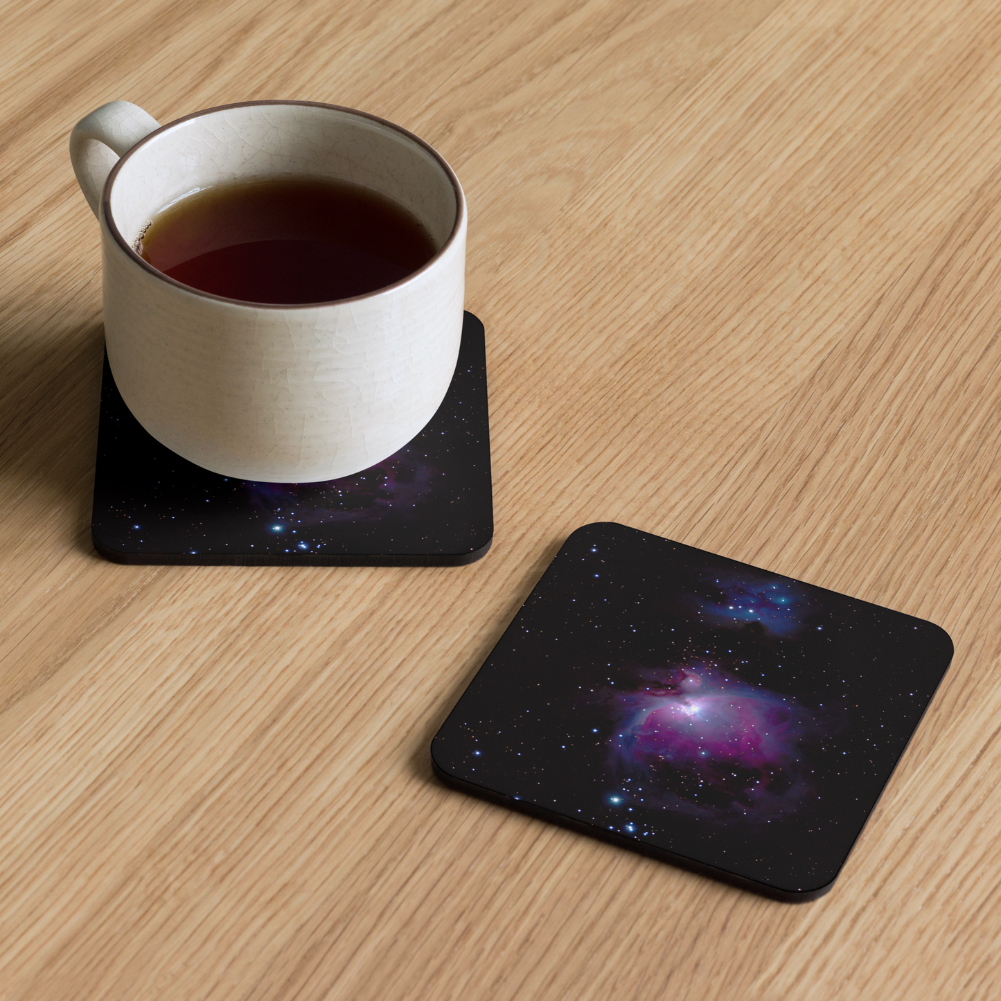 Orion Nebula Cosmic Coaster with Cork Backing