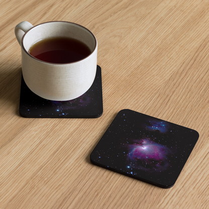 Orion Nebula Cosmic Coaster with Cork Backing