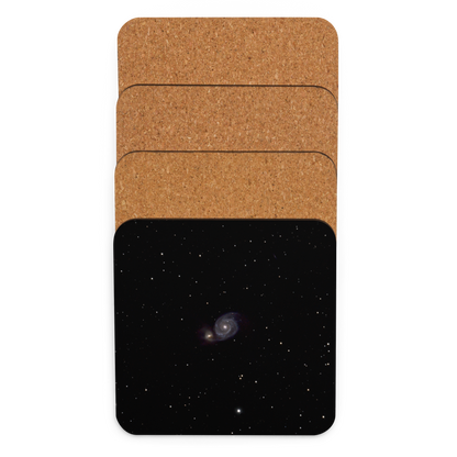 Whirlpool Galaxy Coaster with Cork Backing