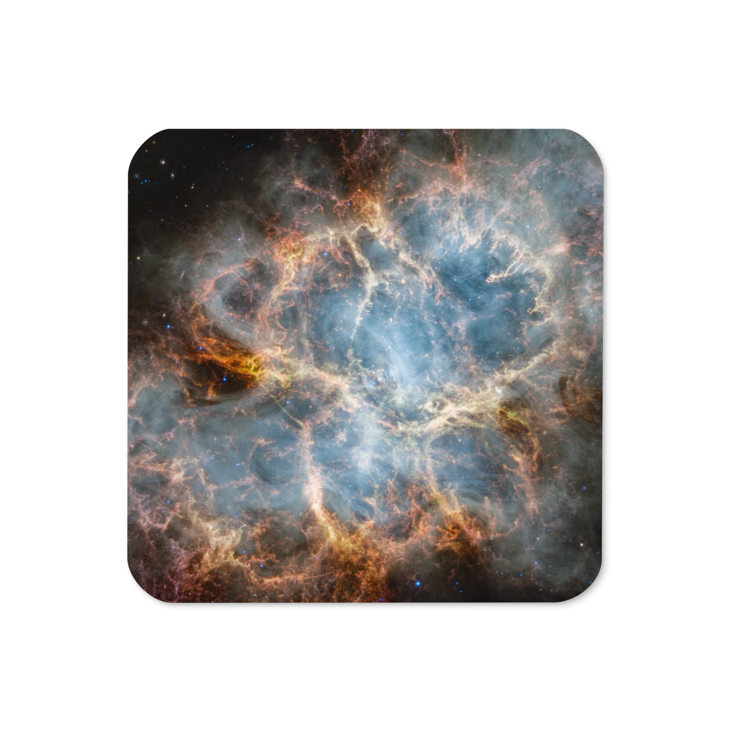 Crab Nebula from JWST Printed on a Coaster