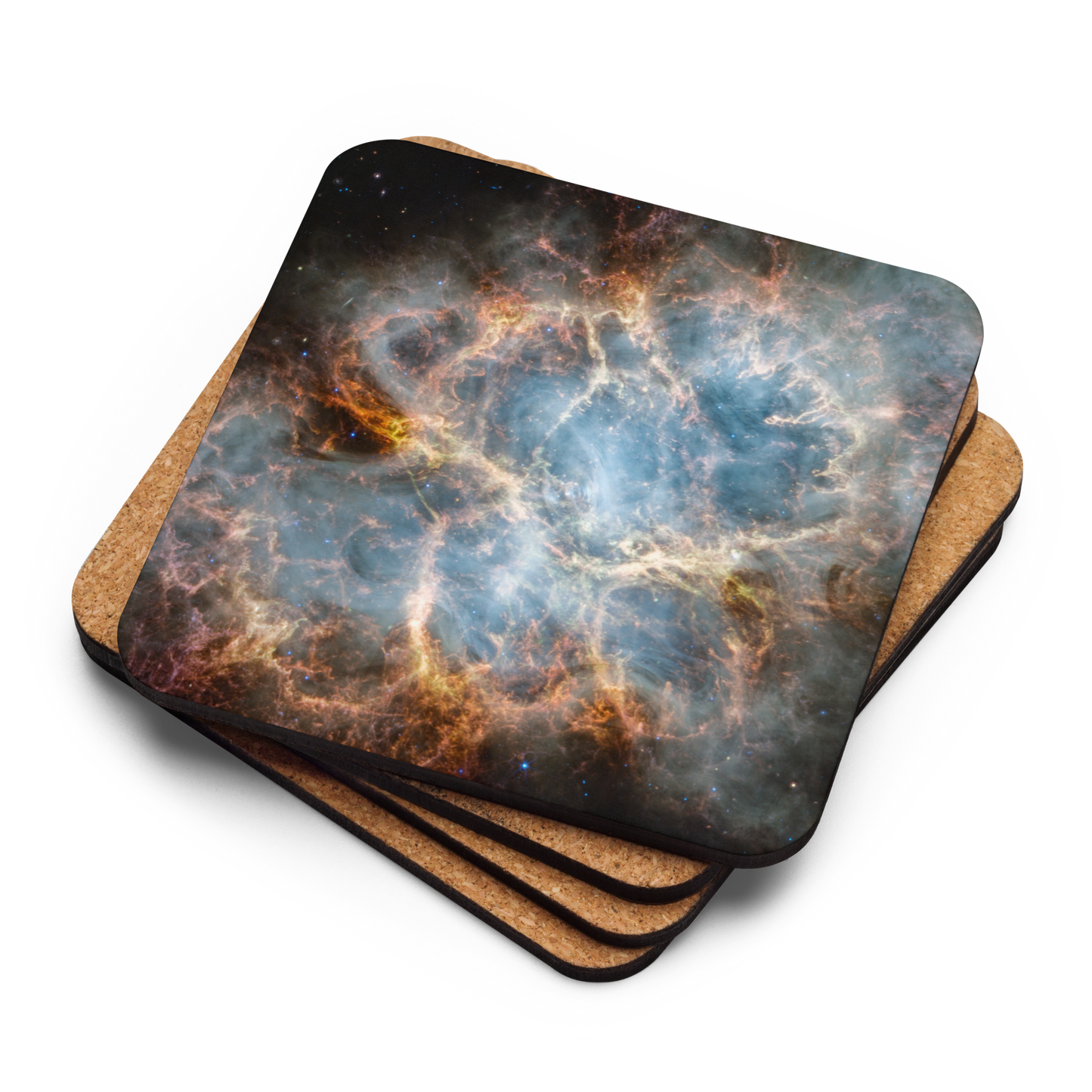 Crab Nebula from JWST Printed on a Coaster