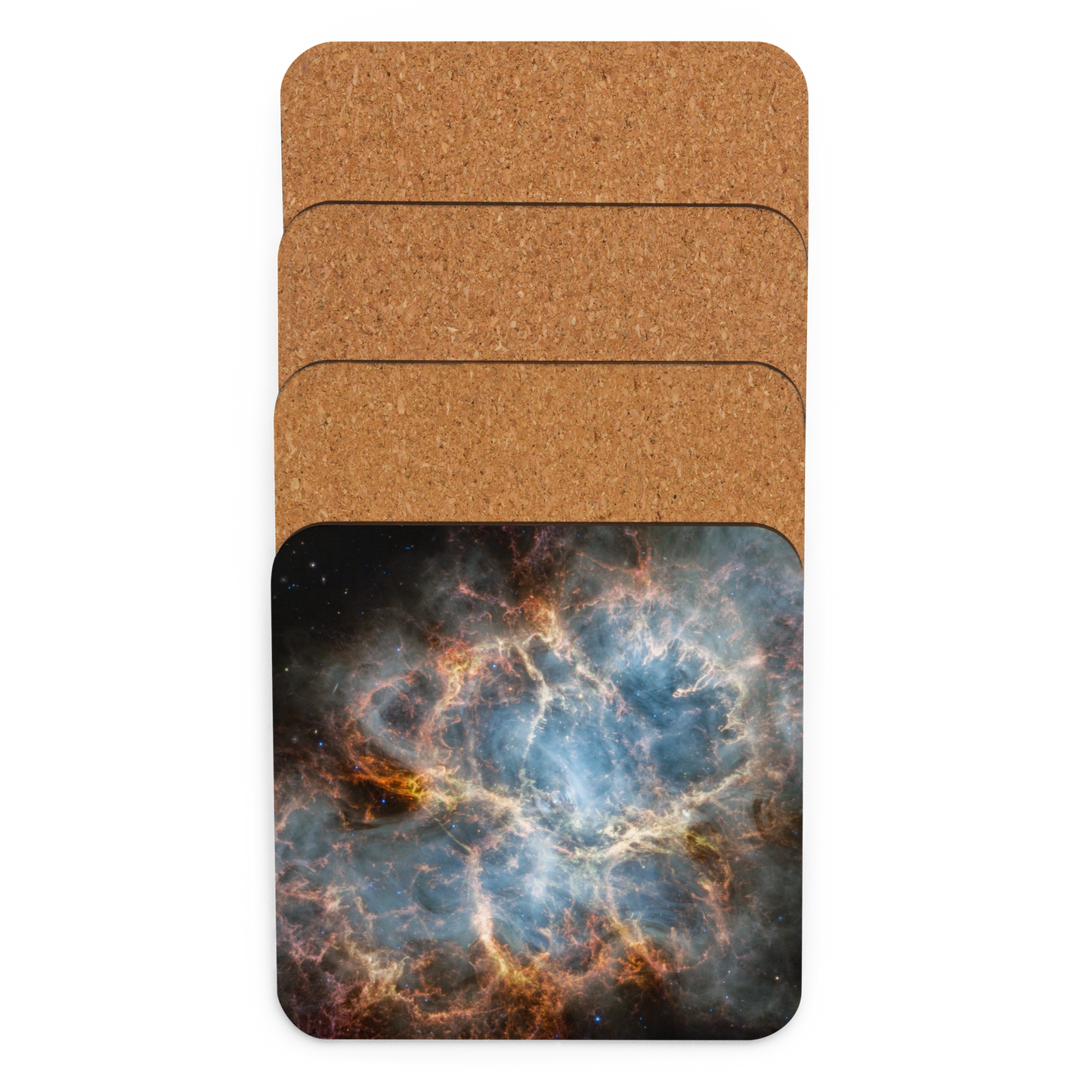 Crab Nebula from JWST Printed on a Coaster