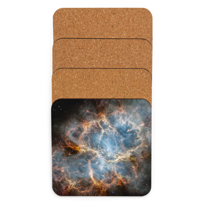 Crab Nebula from JWST Printed on a Coaster