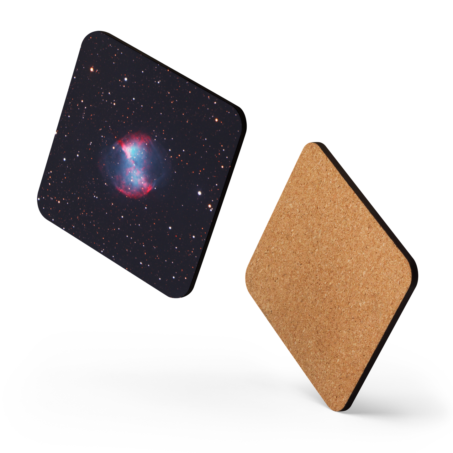 Dumbbell Nebula Coaster: A Cosmic Lift for Your Drink