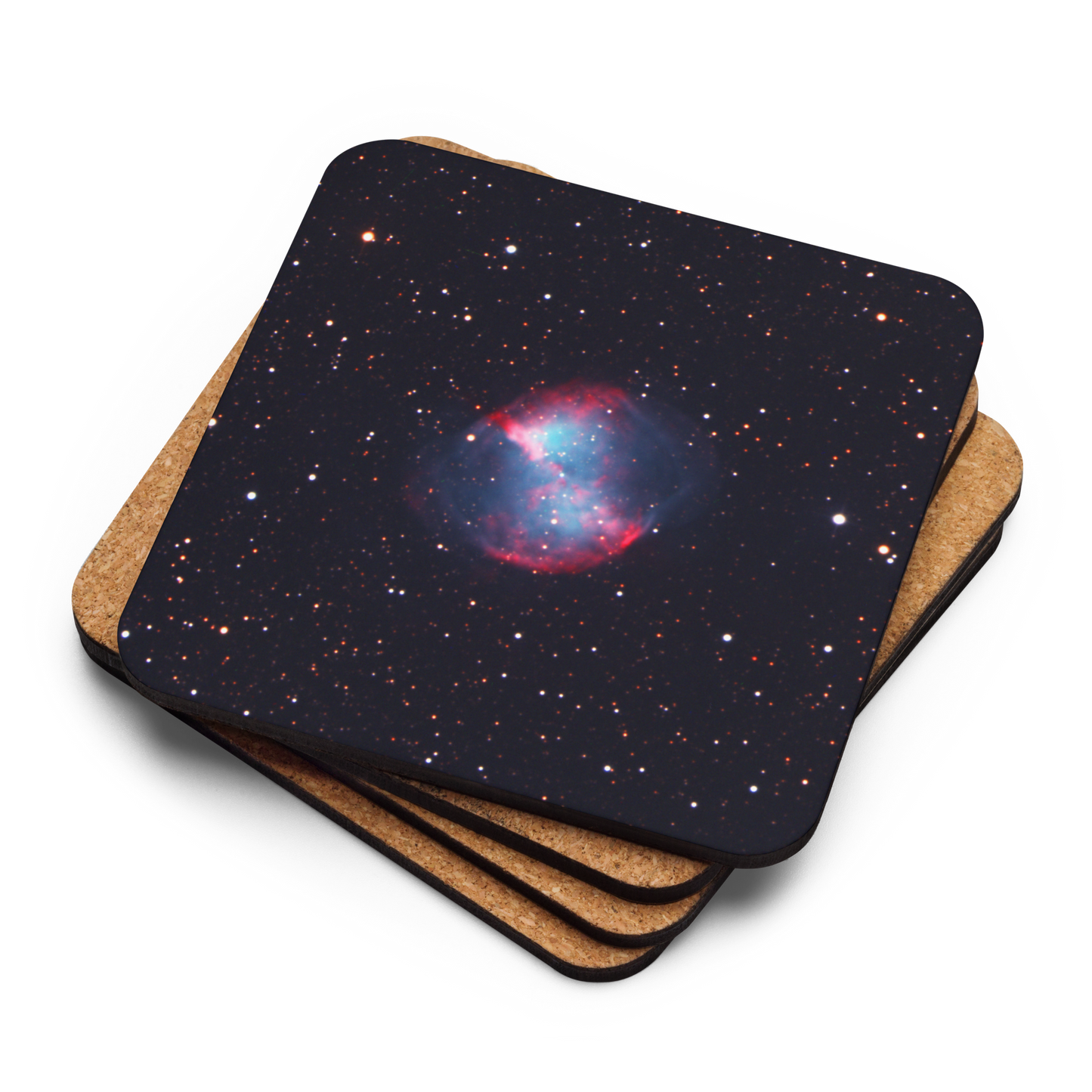 Dumbbell Nebula Coaster: A Cosmic Lift for Your Drink