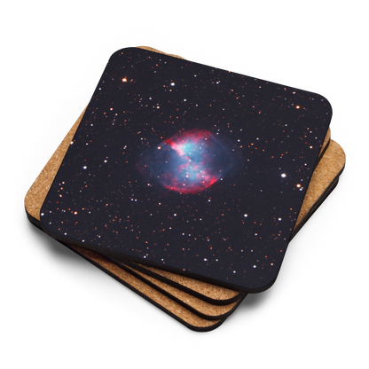 Dumbbell Nebula Coaster: A Cosmic Lift for Your Drink