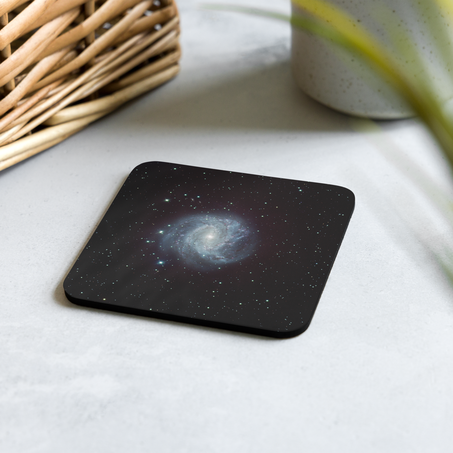 Southern Pinwheel Galaxy Coaster: Spin Your Drink with the Cosmos