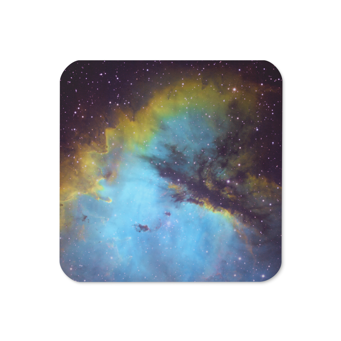 Pacman Nebula Gobbling Up Space Pellets – Astronomy Drink Coaster