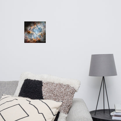 Crab Nebula from JWST Matte Poster Print in Galactic Sizes