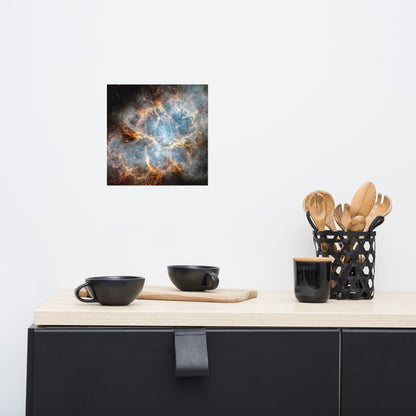 Crab Nebula from JWST Matte Poster Print in Galactic Sizes