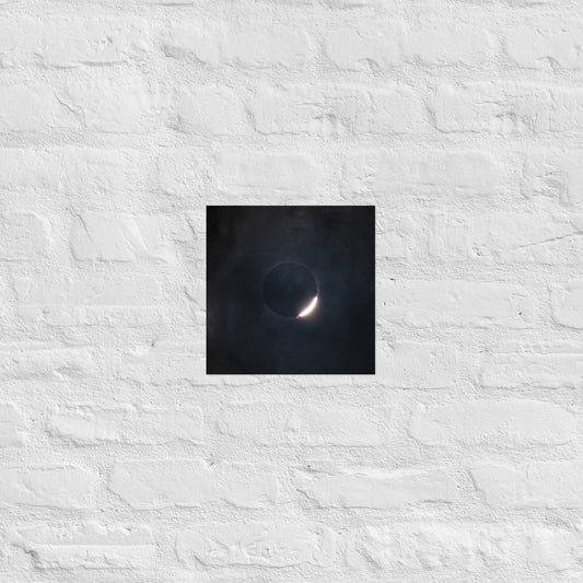 2024 Solar Eclipse Poster - Illuminate Your Space with Diamond Ring Beauty 🌞