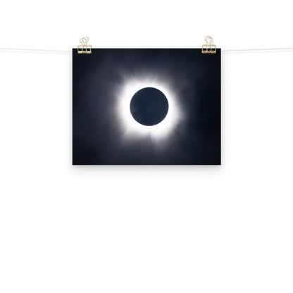 Eclipse Splendor: 2024 Solar Eclipse Totality Poster - Embrace the Celestial Phenomenon 🌞🌑