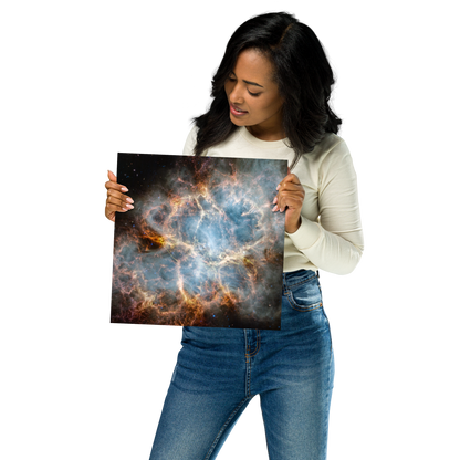 Crab Nebula from JWST Matte Poster Print in Galactic Sizes