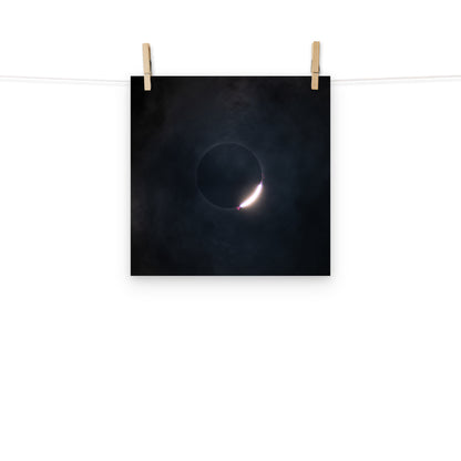 2024 Solar Eclipse Poster - Illuminate Your Space with Diamond Ring Beauty 🌞