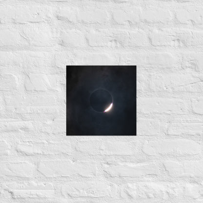 2024 Solar Eclipse Poster - Illuminate Your Space with Diamond Ring Beauty 🌞