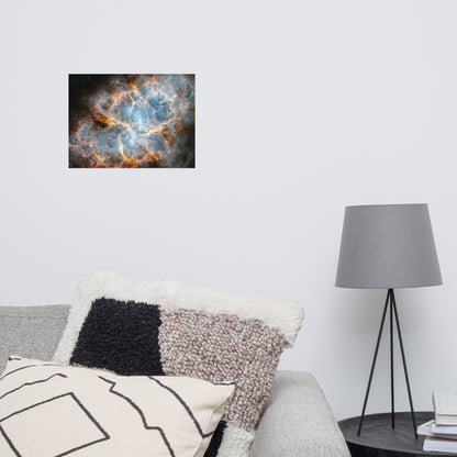Crab Nebula from JWST Matte Poster Print in Galactic Sizes