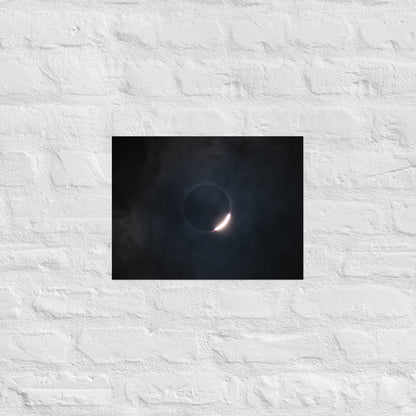 2024 Solar Eclipse Poster - Illuminate Your Space with Diamond Ring Beauty 🌞
