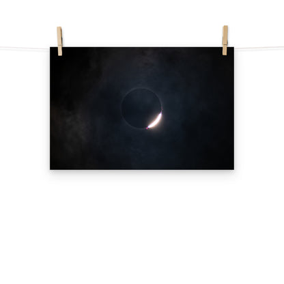 2024 Solar Eclipse Poster - Illuminate Your Space with Diamond Ring Beauty 🌞