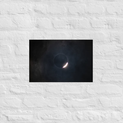 2024 Solar Eclipse Poster - Illuminate Your Space with Diamond Ring Beauty 🌞