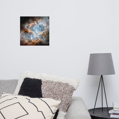 Crab Nebula from JWST Matte Poster Print in Galactic Sizes