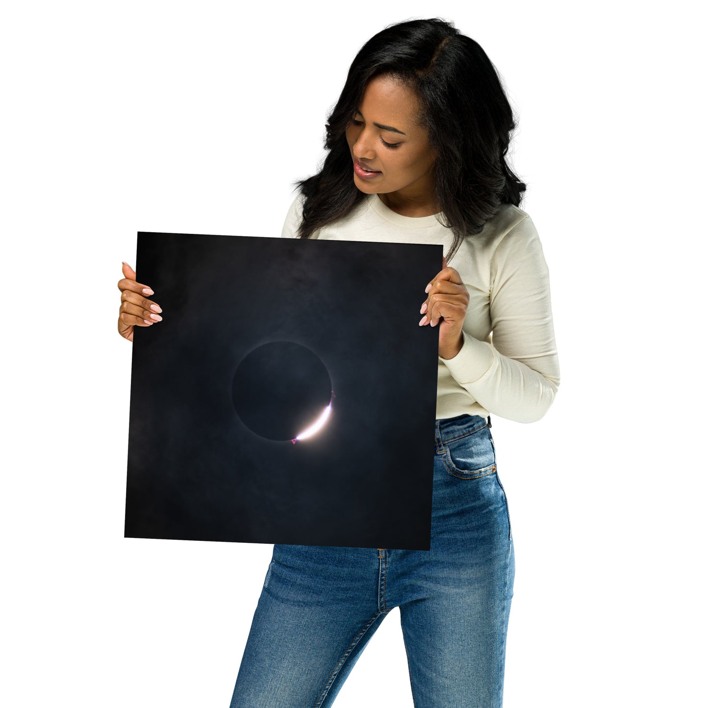 2024 Solar Eclipse Poster - Illuminate Your Space with Diamond Ring Beauty 🌞