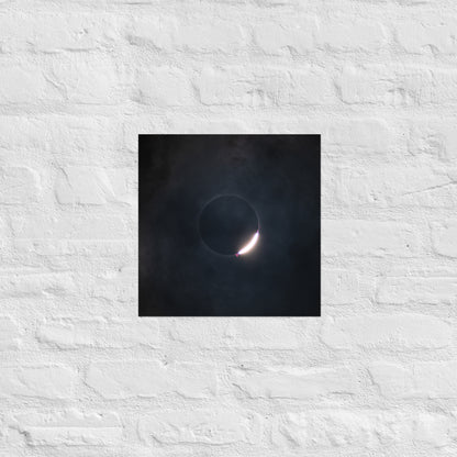 2024 Solar Eclipse Poster - Illuminate Your Space with Diamond Ring Beauty 🌞