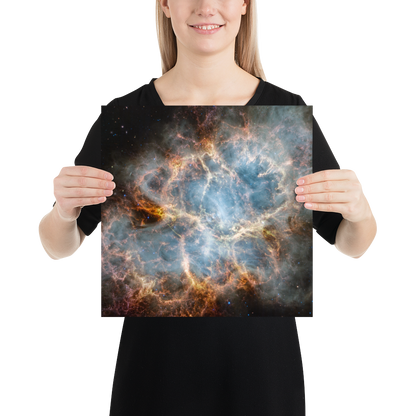 Crab Nebula from JWST Matte Poster Print in Galactic Sizes