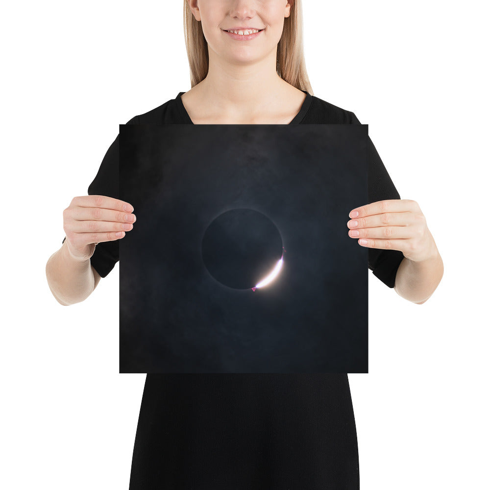 2024 Solar Eclipse Poster - Illuminate Your Space with Diamond Ring Beauty 🌞