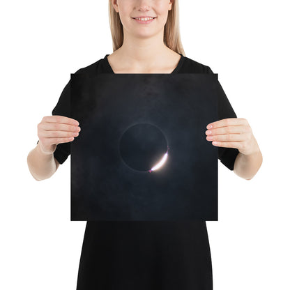2024 Solar Eclipse Poster - Illuminate Your Space with Diamond Ring Beauty 🌞