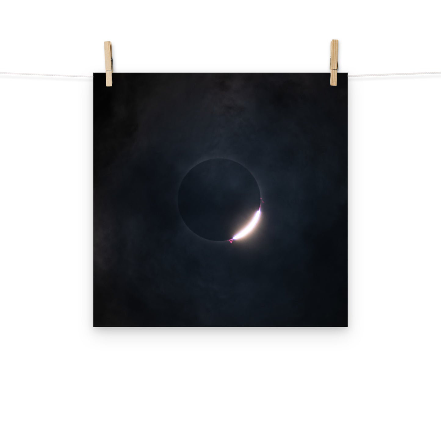 2024 Solar Eclipse Poster - Illuminate Your Space with Diamond Ring Beauty 🌞