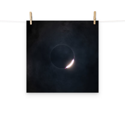 2024 Solar Eclipse Poster - Illuminate Your Space with Diamond Ring Beauty 🌞