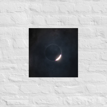 2024 Solar Eclipse Poster - Illuminate Your Space with Diamond Ring Beauty 🌞