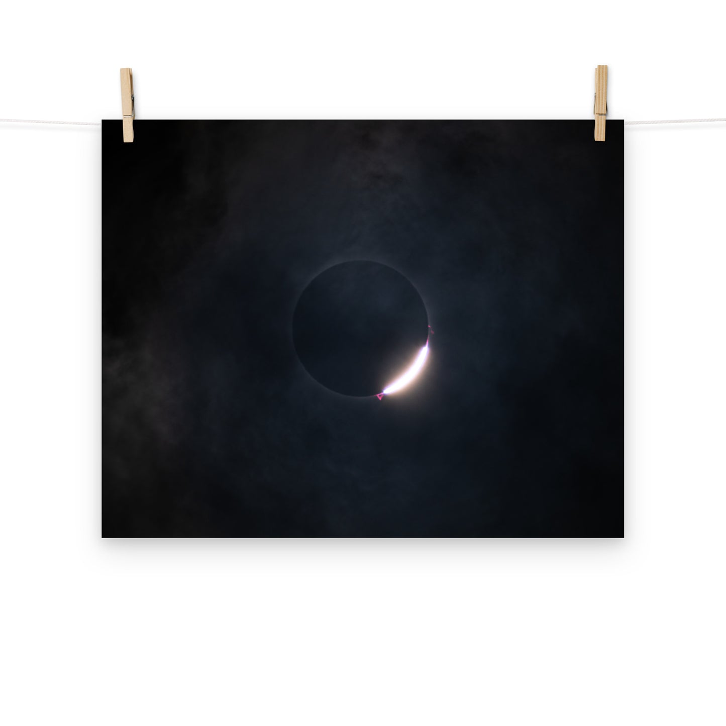 2024 Solar Eclipse Poster - Illuminate Your Space with Diamond Ring Beauty 🌞