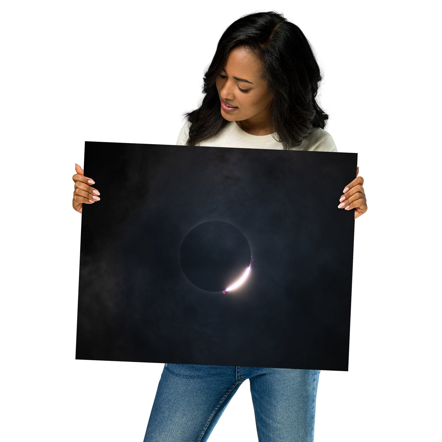 2024 Solar Eclipse Poster - Illuminate Your Space with Diamond Ring Beauty 🌞