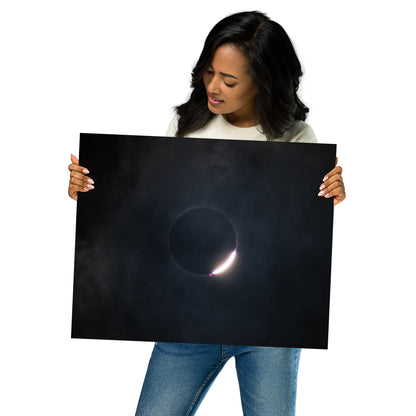2024 Solar Eclipse Poster - Illuminate Your Space with Diamond Ring Beauty 🌞