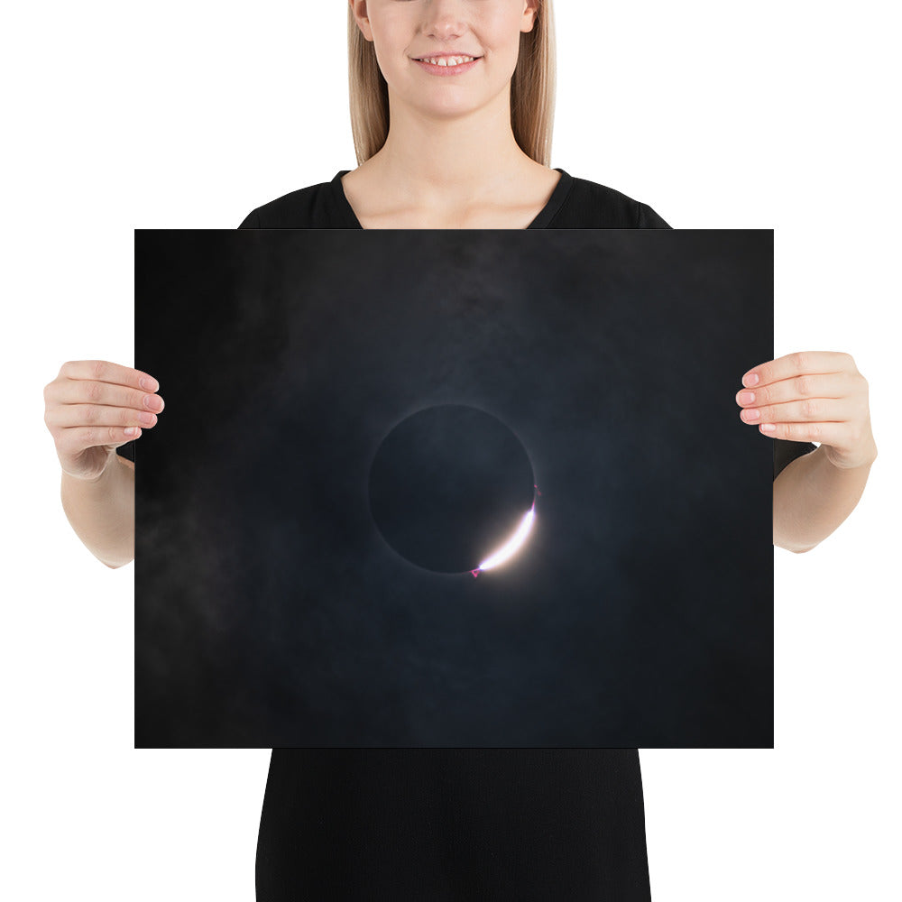 2024 Solar Eclipse Poster - Illuminate Your Space with Diamond Ring Beauty 🌞