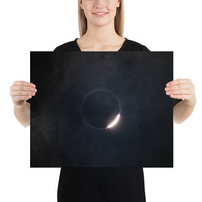 2024 Solar Eclipse Poster - Illuminate Your Space with Diamond Ring Beauty 🌞