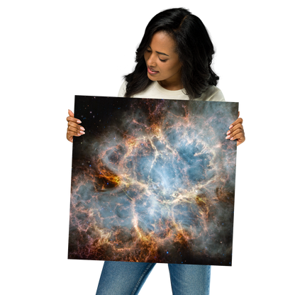 Crab Nebula from JWST Matte Poster Print in Galactic Sizes