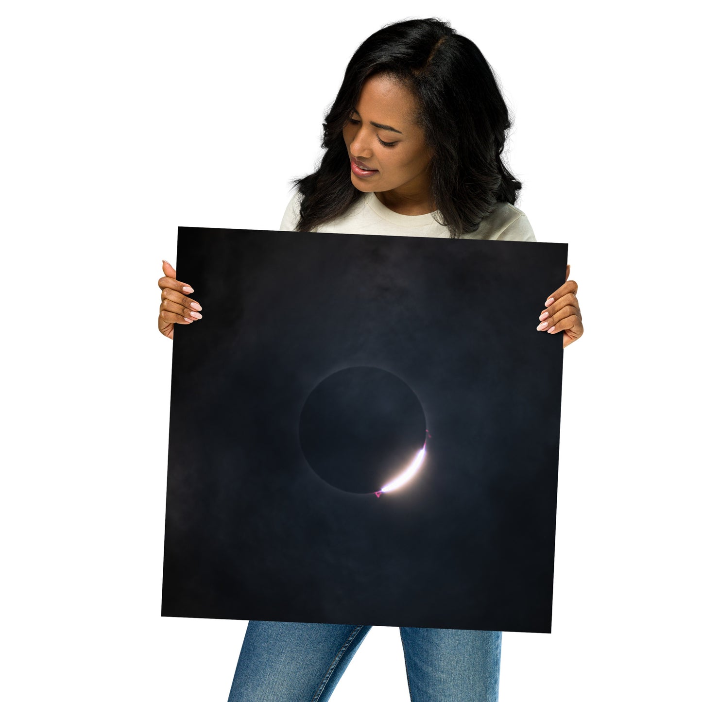 2024 Solar Eclipse Poster - Illuminate Your Space with Diamond Ring Beauty 🌞