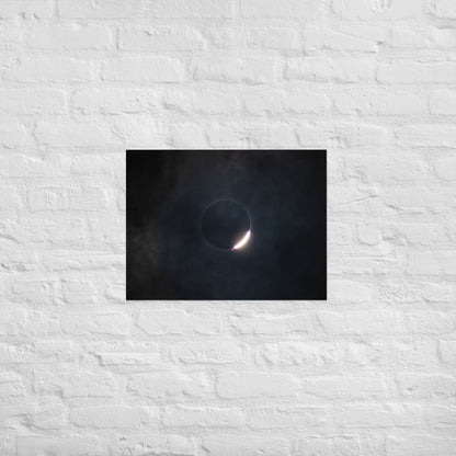 2024 Solar Eclipse Poster - Illuminate Your Space with Diamond Ring Beauty 🌞