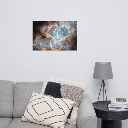 Crab Nebula from JWST Matte Poster Print in Galactic Sizes