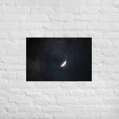 2024 Solar Eclipse Poster - Illuminate Your Space with Diamond Ring Beauty 🌞