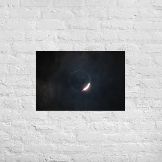 2024 Solar Eclipse Poster - Illuminate Your Space with Diamond Ring Beauty 🌞