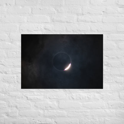 2024 Solar Eclipse Poster - Illuminate Your Space with Diamond Ring Beauty 🌞