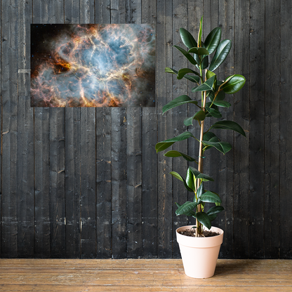 Crab Nebula from JWST Matte Poster Print in Galactic Sizes
