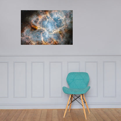 Crab Nebula from JWST Matte Poster Print in Galactic Sizes
