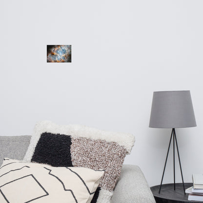 Crab Nebula from JWST Matte Poster Print in Galactic Sizes