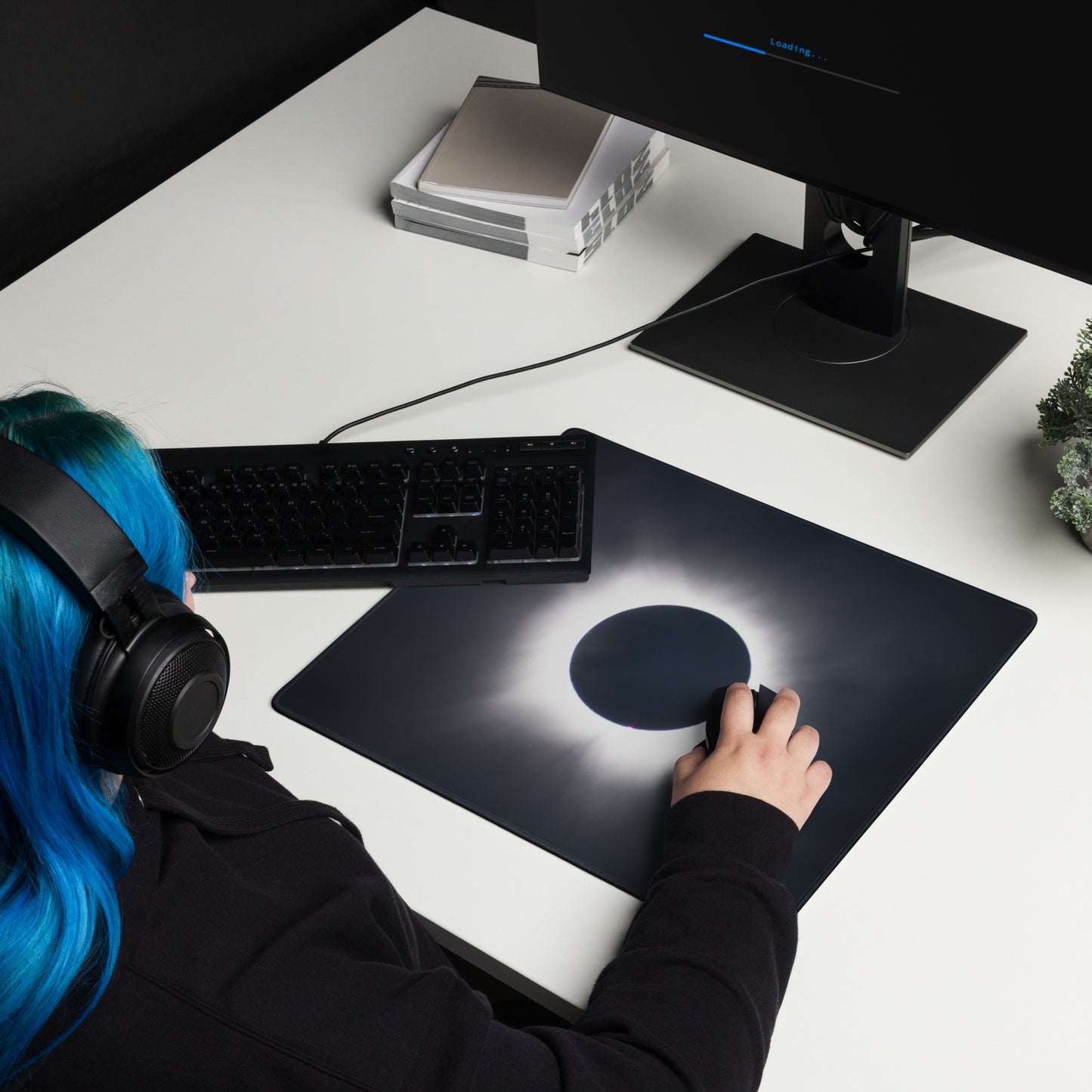 2024 Solar Eclipse Totality Gaming Mouse Pad - Navigate Cosmic Realms 🌞🌑